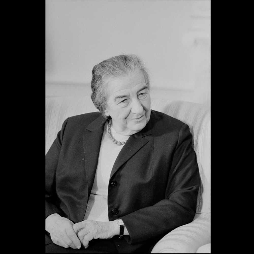 Portrait of Golda Meir.